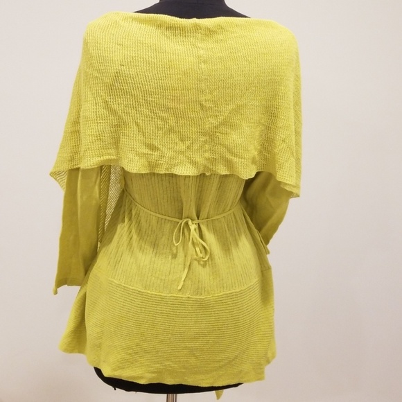Alison Sheri Lime Asymmetrical Size S/P  Sweater - Picture 2 of 6
